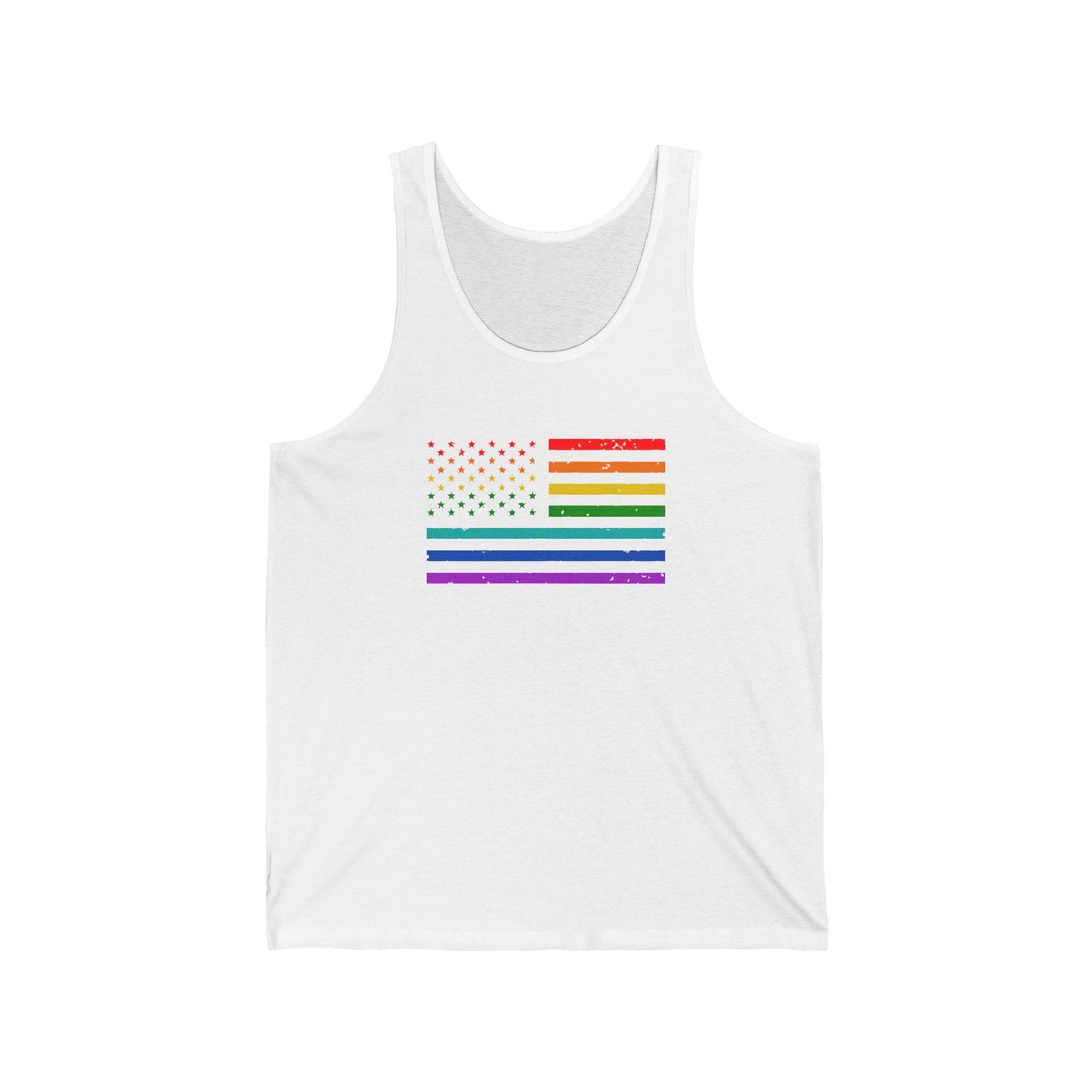 LGBTQ Rainbow Flag Tank Top - Bold Pride Wear for Equality - Goateez Style