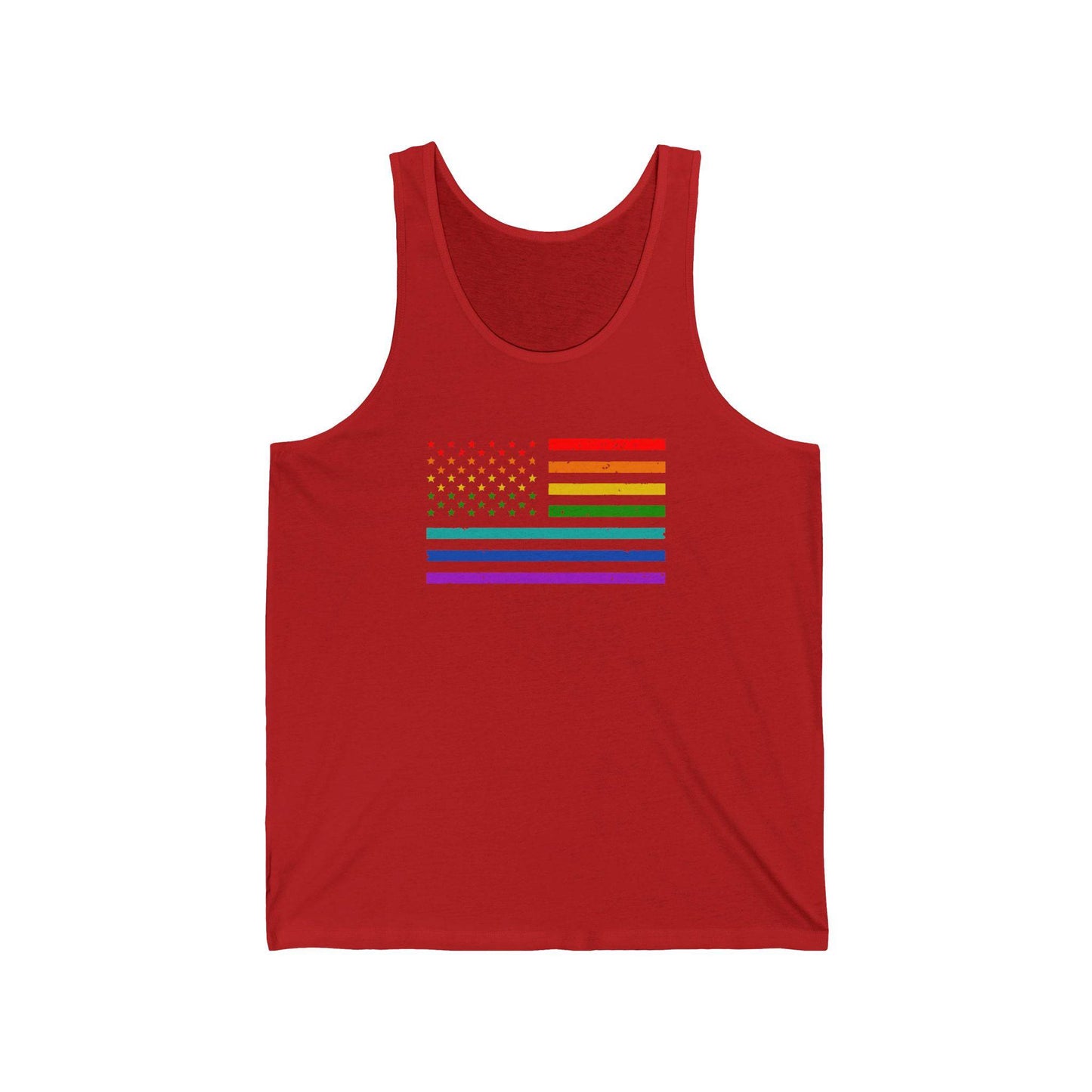 LGBTQ Rainbow Flag Tank Top - Bold Pride Wear for Equality - Goateez Style