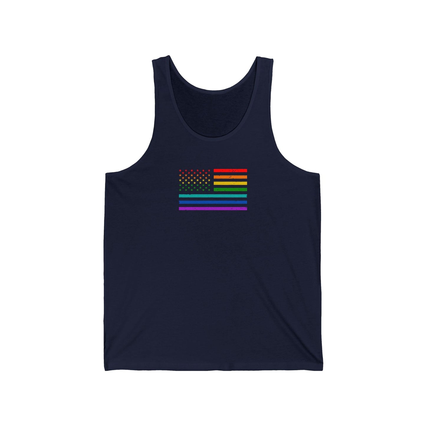 LGBTQ Rainbow Flag Tank Top - Bold Pride Wear for Equality - Goateez Style