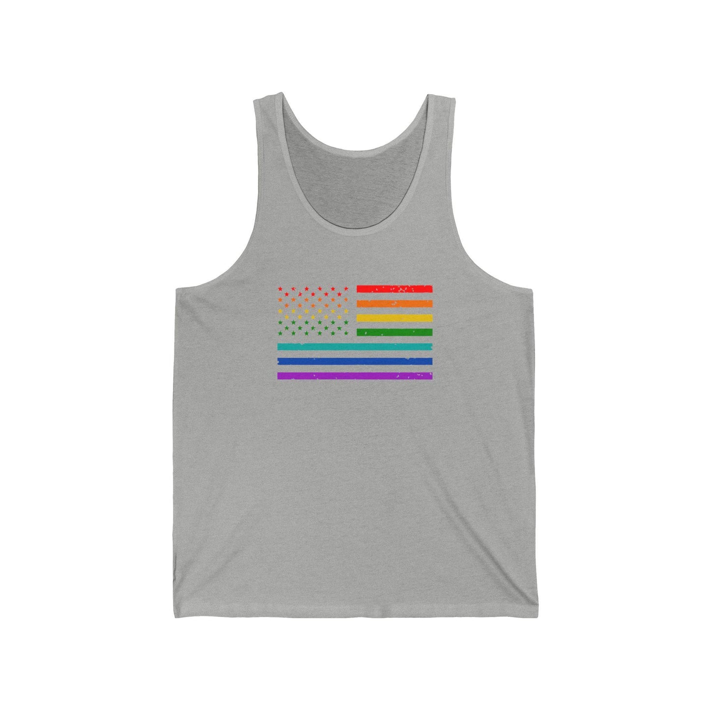 LGBTQ Rainbow Flag Tank Top - Bold Pride Wear for Equality - Goateez Style