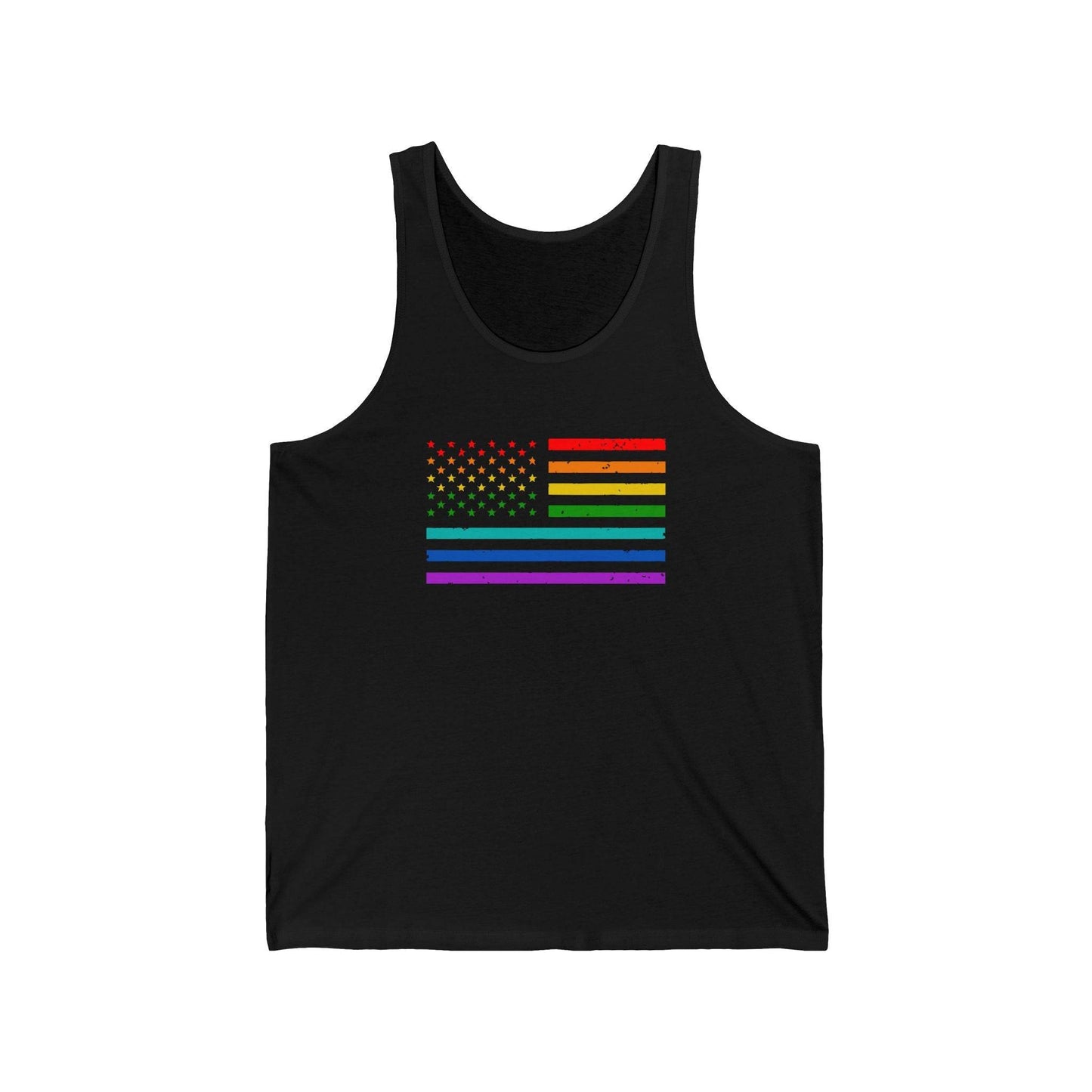 LGBTQ Rainbow Flag Tank Top - Bold Pride Wear for Equality - Goateez Style