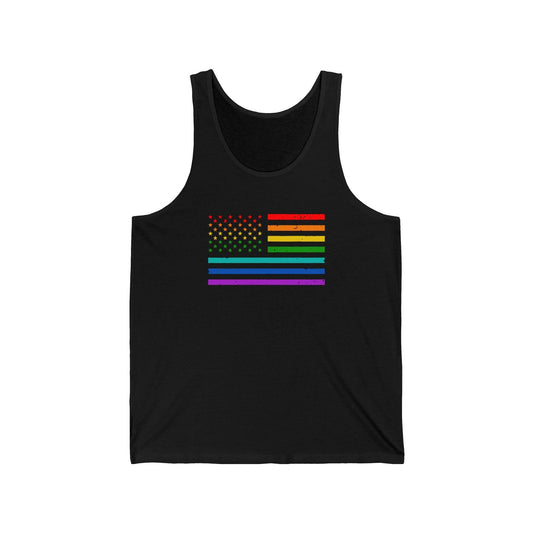 LGBTQ Rainbow Flag Tank Top - Bold Pride Wear for Equality - Goateez Style