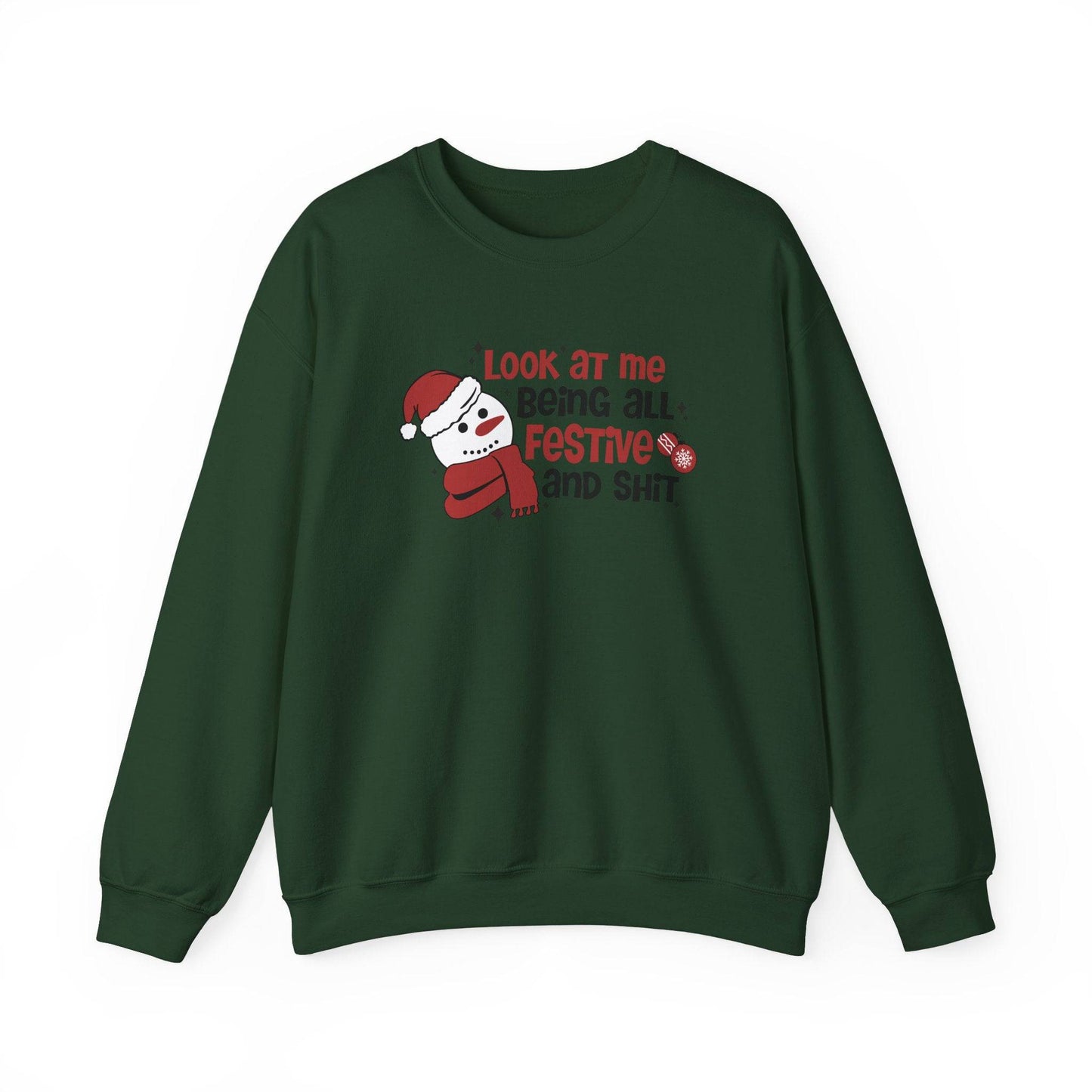 Look at Me Festive Snowman Christmas Sweatshirt - Goateez Style