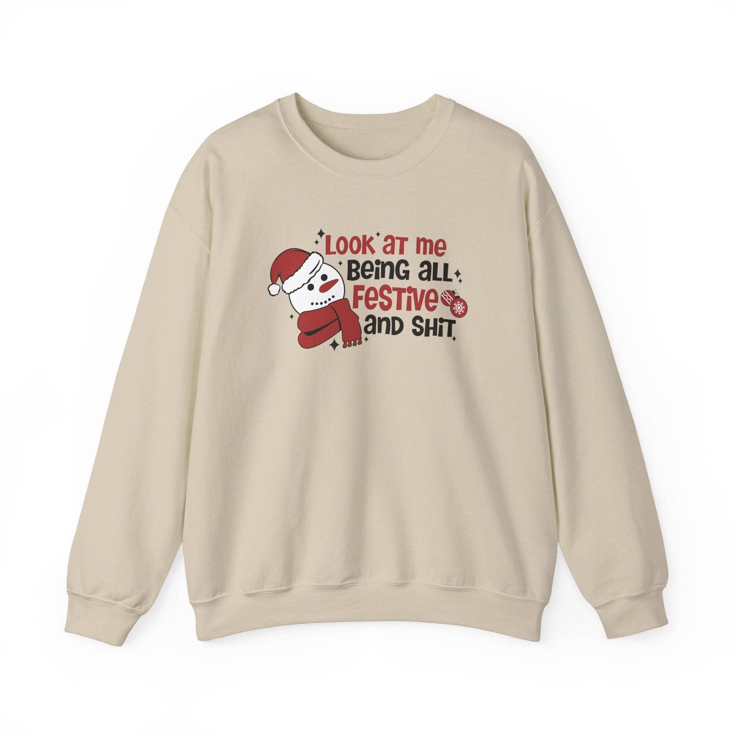 Look at Me Festive Snowman Christmas Sweatshirt - Goateez Style