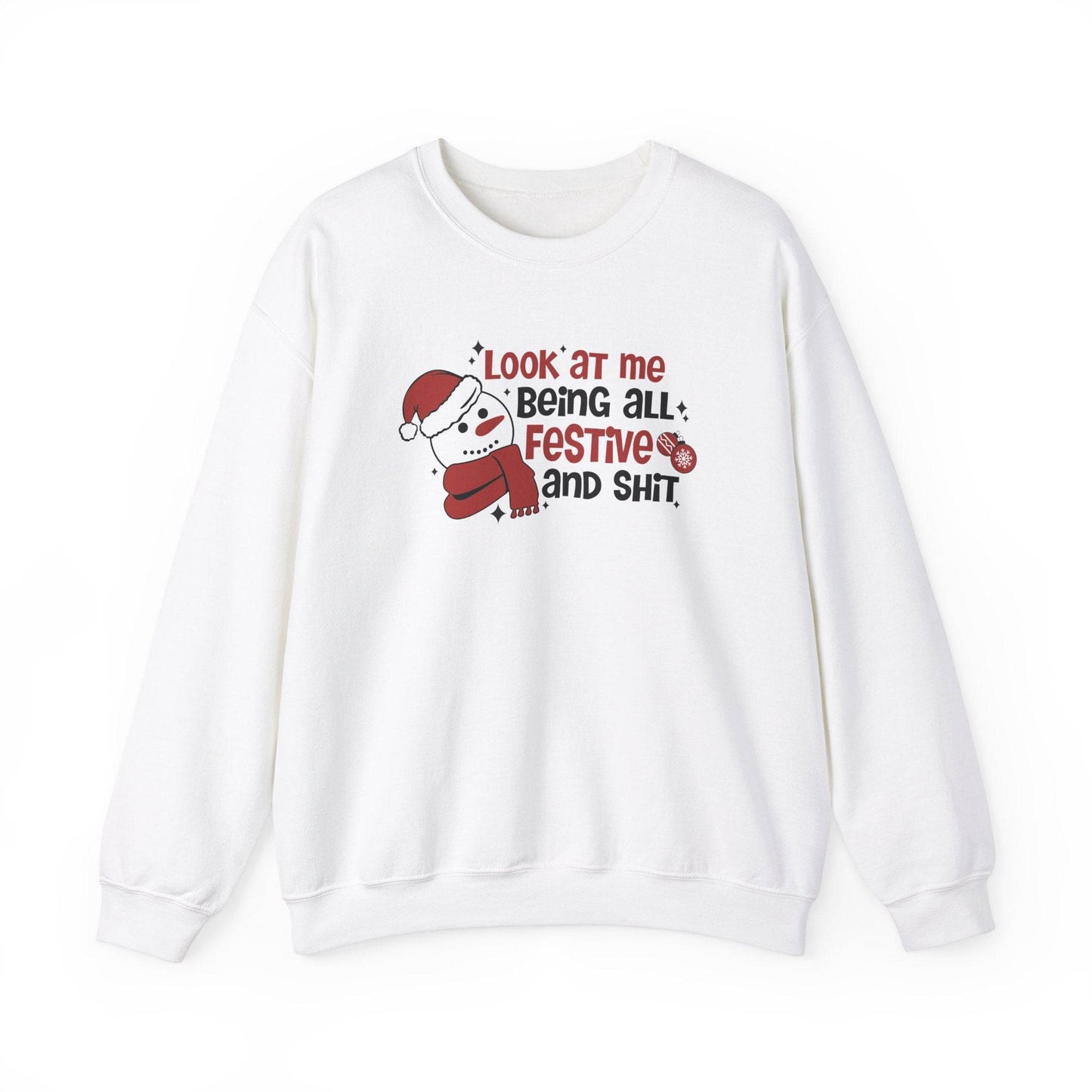 Look at Me Festive Snowman Christmas Sweatshirt - Goateez Style