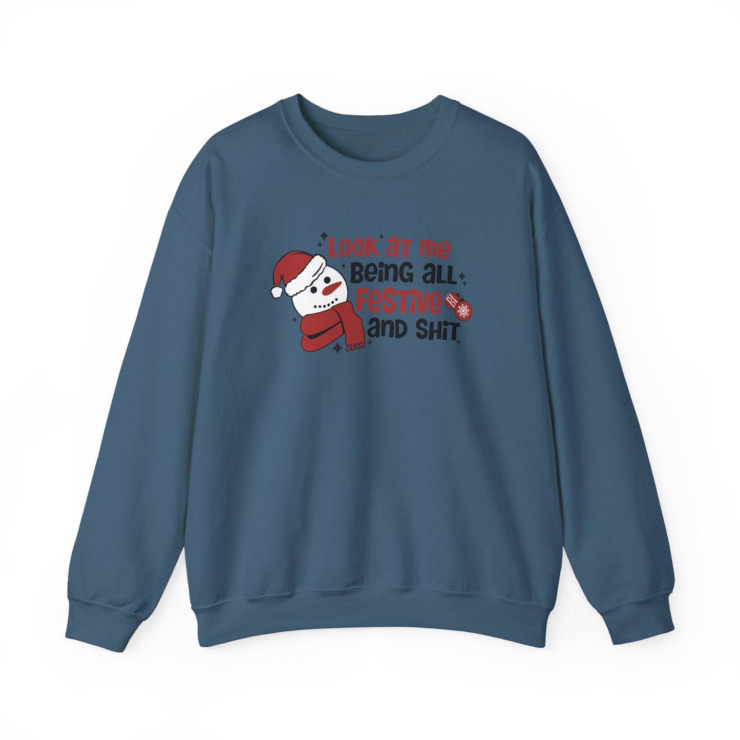 Look at Me Festive Snowman Christmas Sweatshirt - Goateez Style