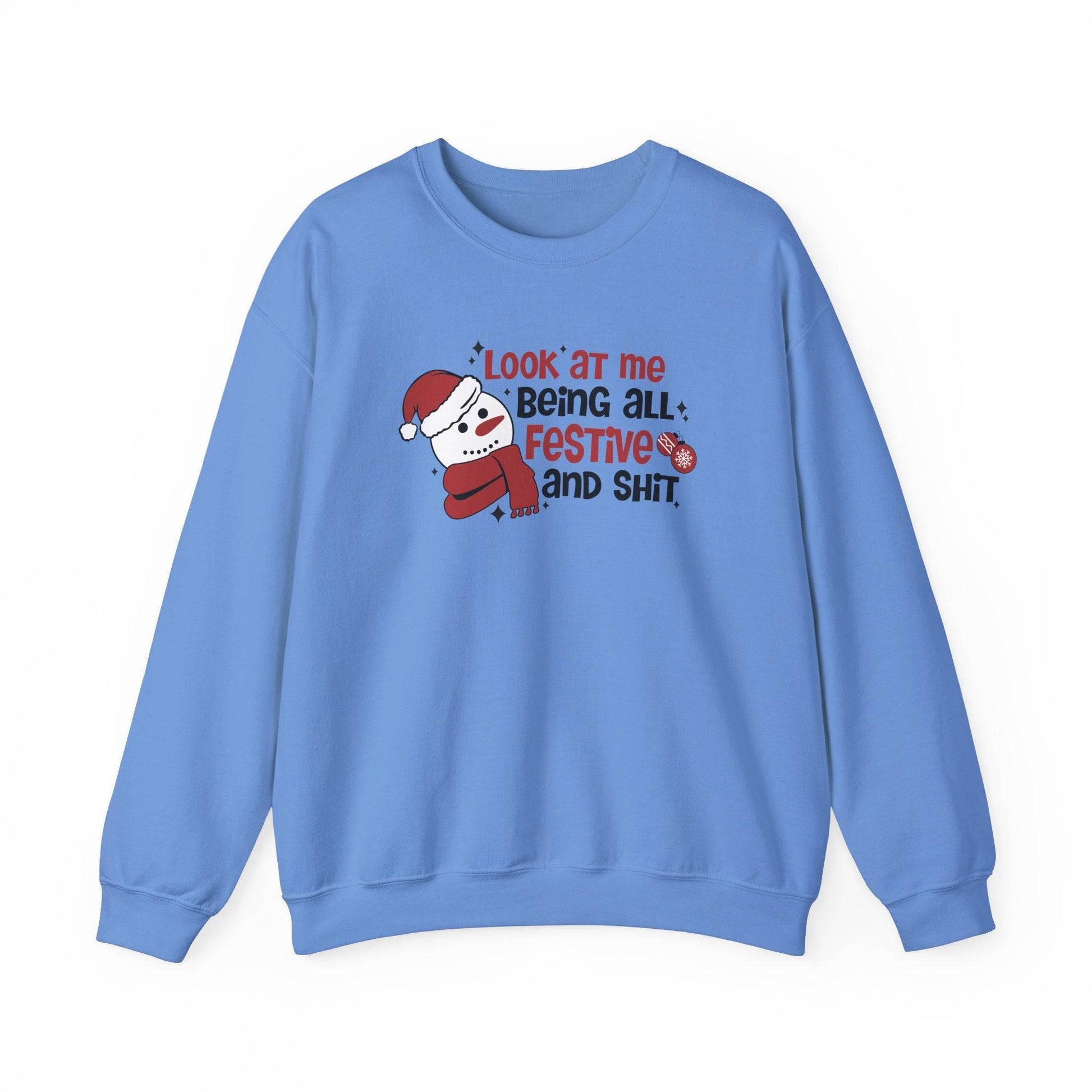 Look at Me Festive Snowman Christmas Sweatshirt - Goateez Style
