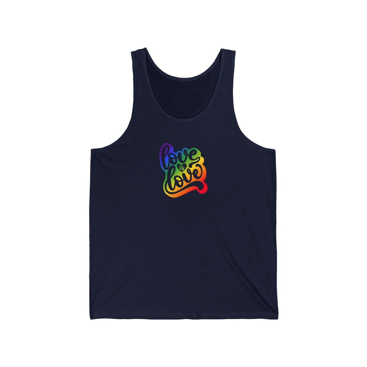 Love is Love Tank Top - LGBTQ+ Pride Shirt - Rainbow Graphic Tee - Goateez Style