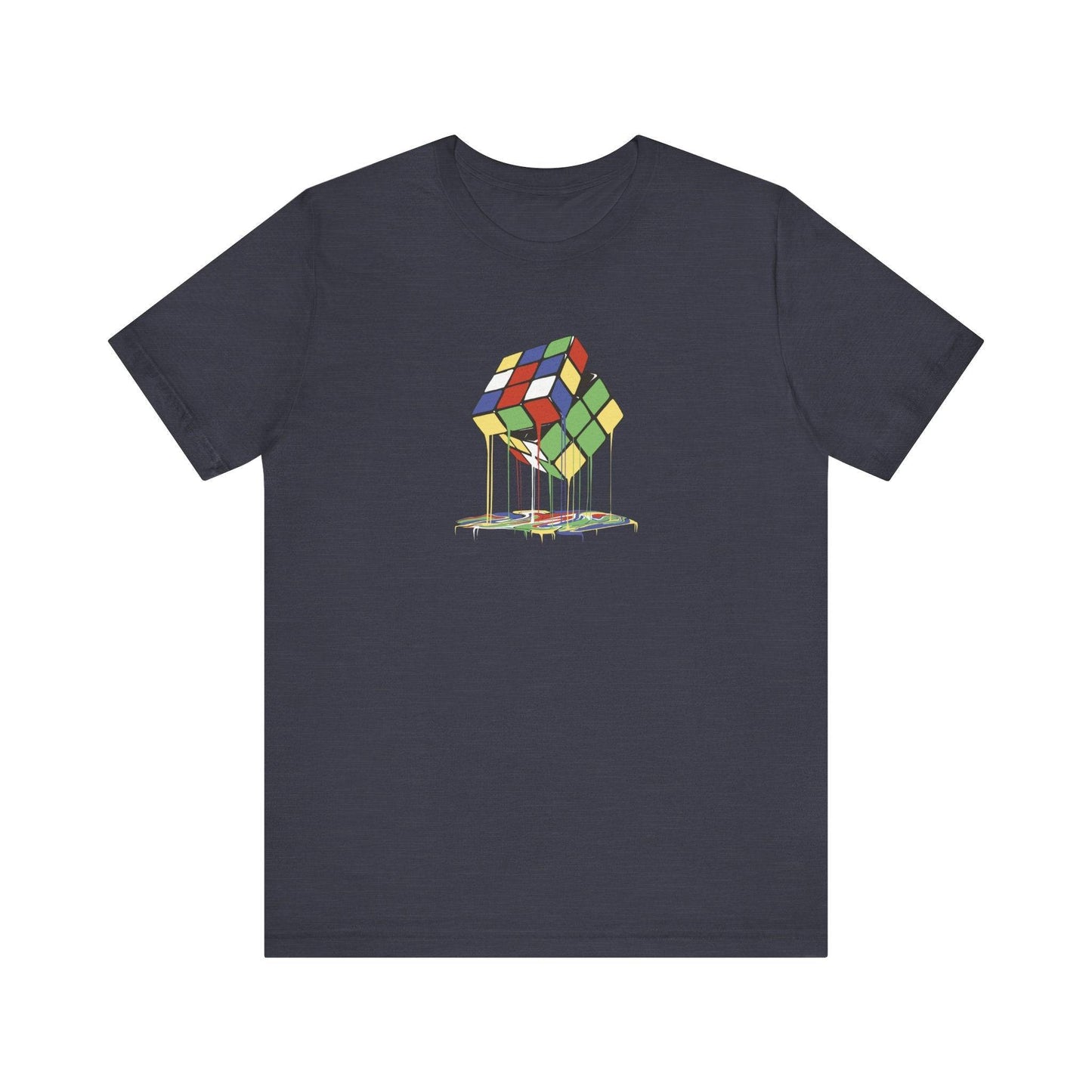 Melting Rubik's Cube T-Shirt Retro Puzzle Design - Goateez Style