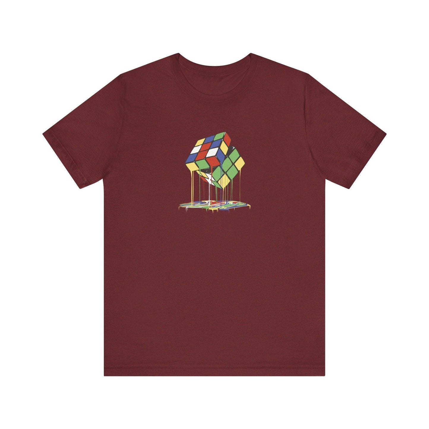 Melting Rubik's Cube T-Shirt Retro Puzzle Design - Goateez Style