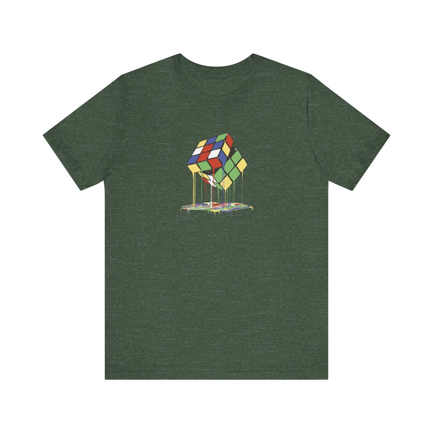 Melting Rubik's Cube T-Shirt Retro Puzzle Design - Goateez Style