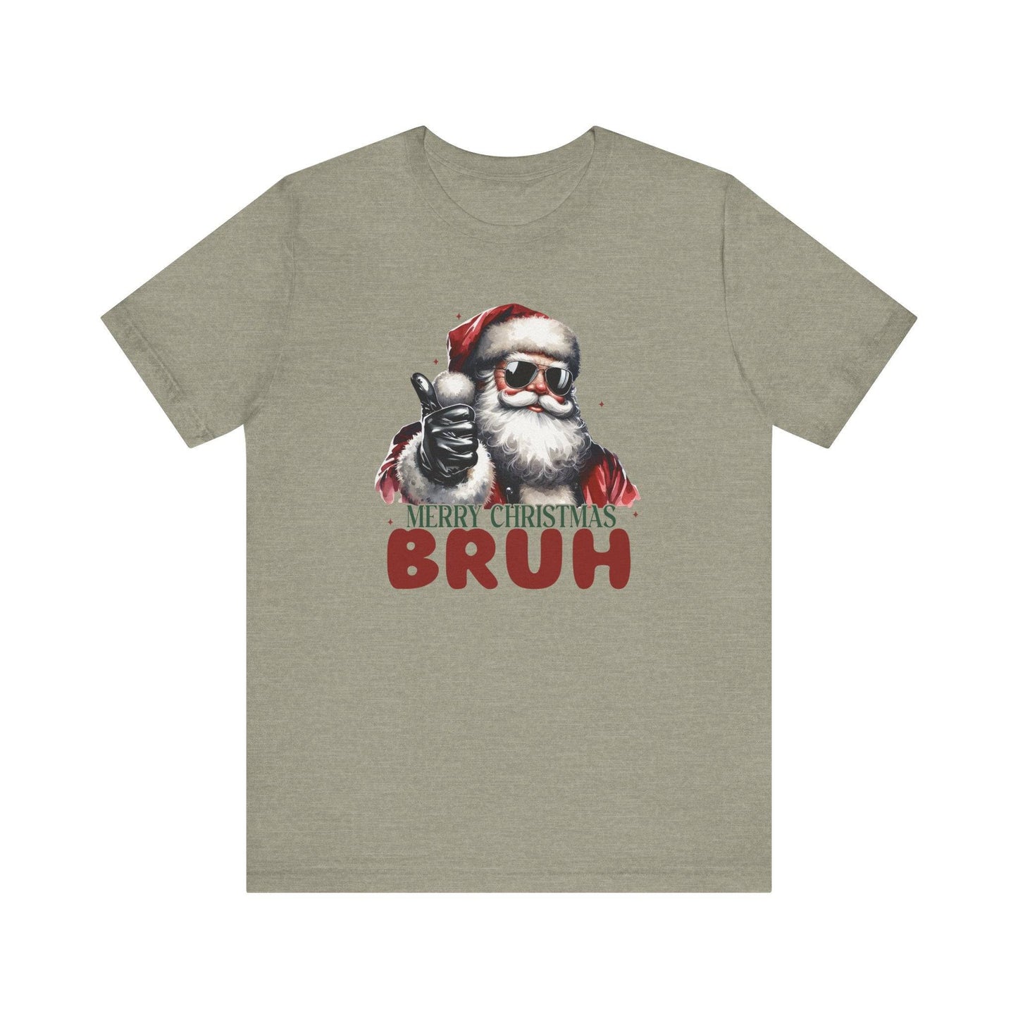 Merry Christmas Bruh Funny Santa T-Shirt - Goateez Style