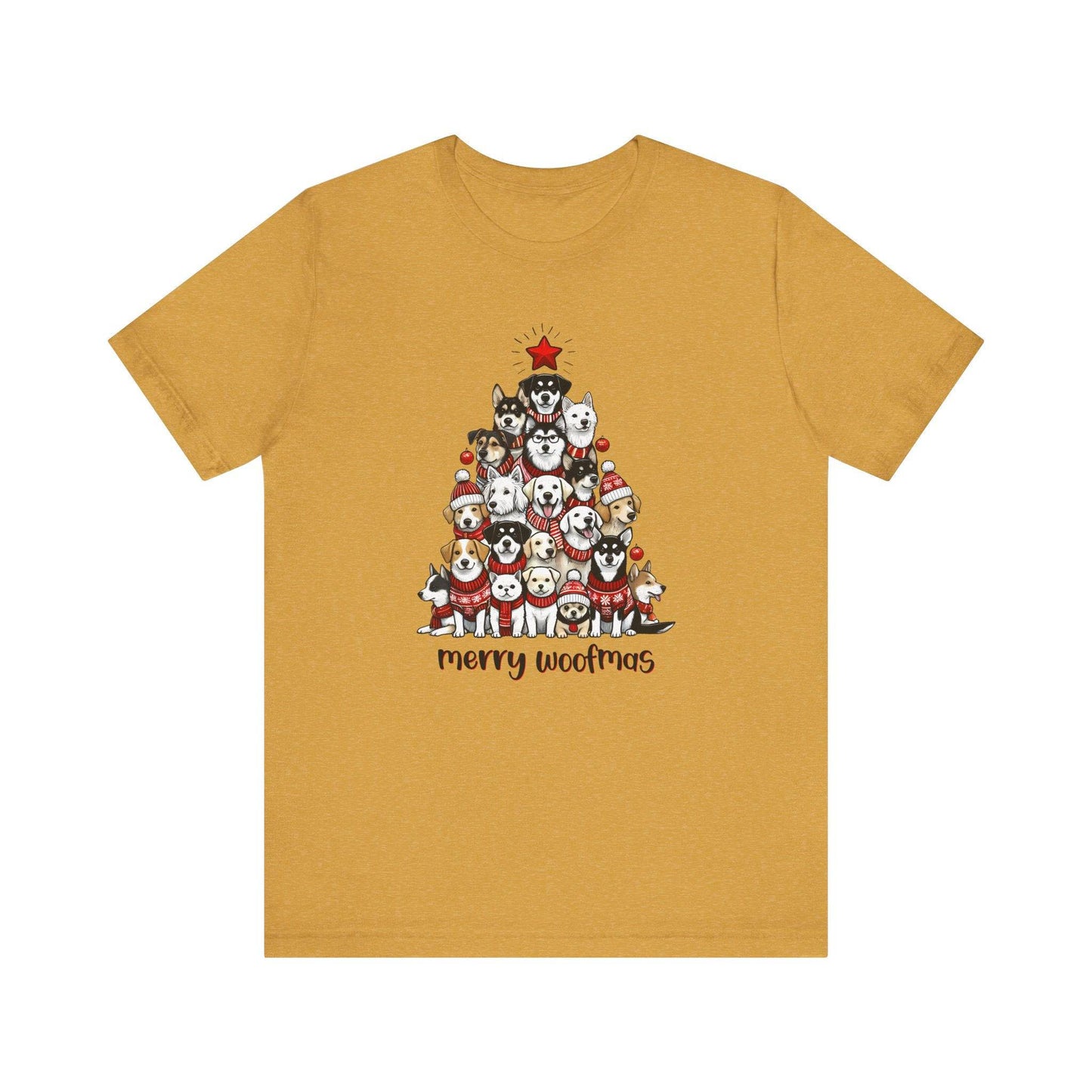 Merry Woofmas Dog Christmas T-Shirt - Festive Dog Lover Holiday Tee - Goateez Style