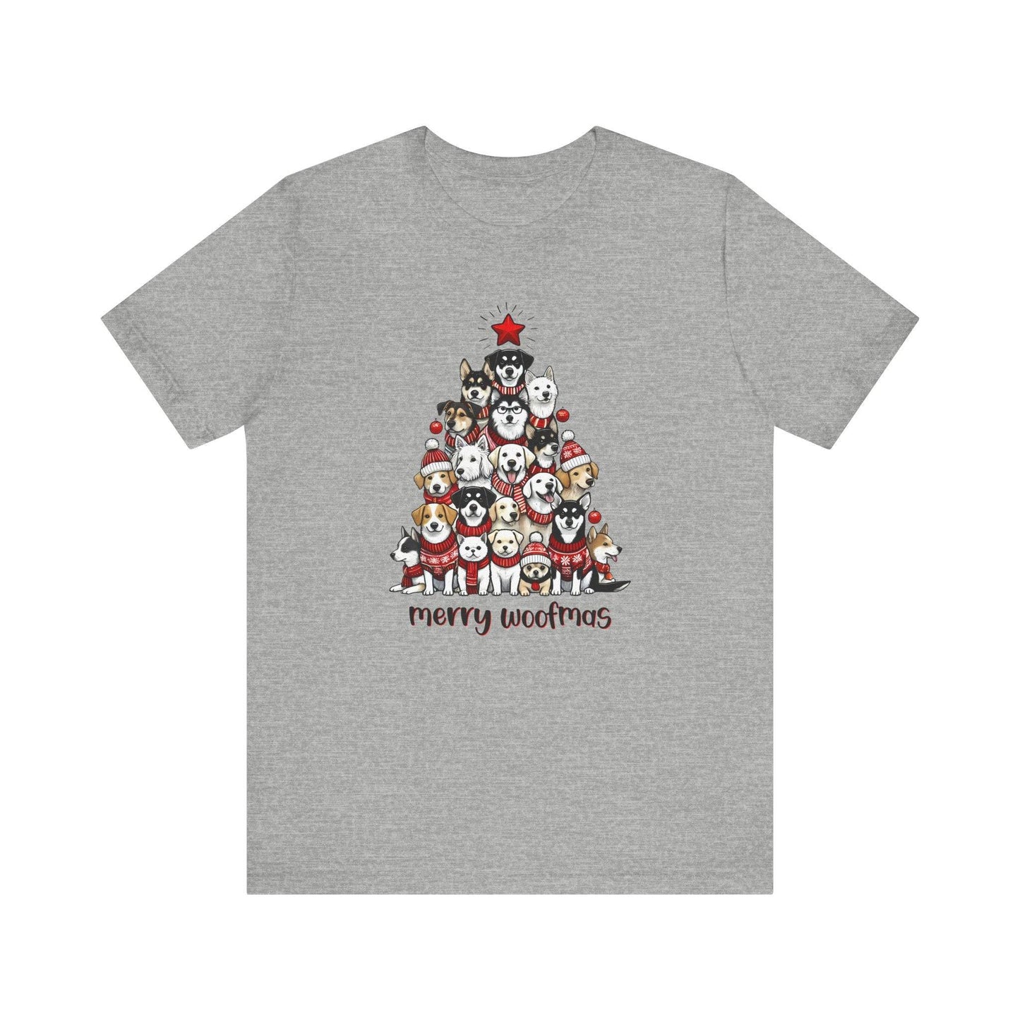 Merry Woofmas Dog Christmas T-Shirt - Festive Dog Lover Holiday Tee - Goateez Style