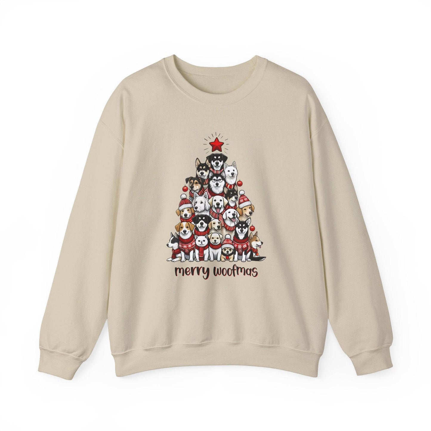 Merry Woofmas Sweatshirt - Funny Dog Lover Christmas Sweater - Goateez Style