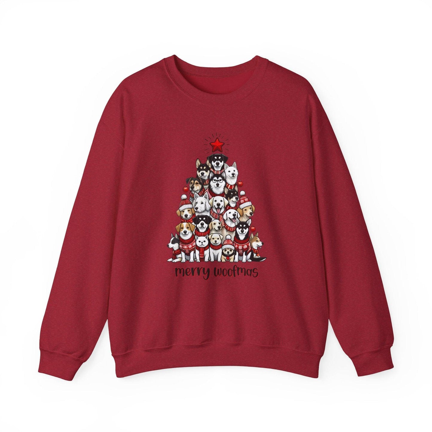 Merry Woofmas Sweatshirt - Funny Dog Lover Christmas Sweater - Goateez Style