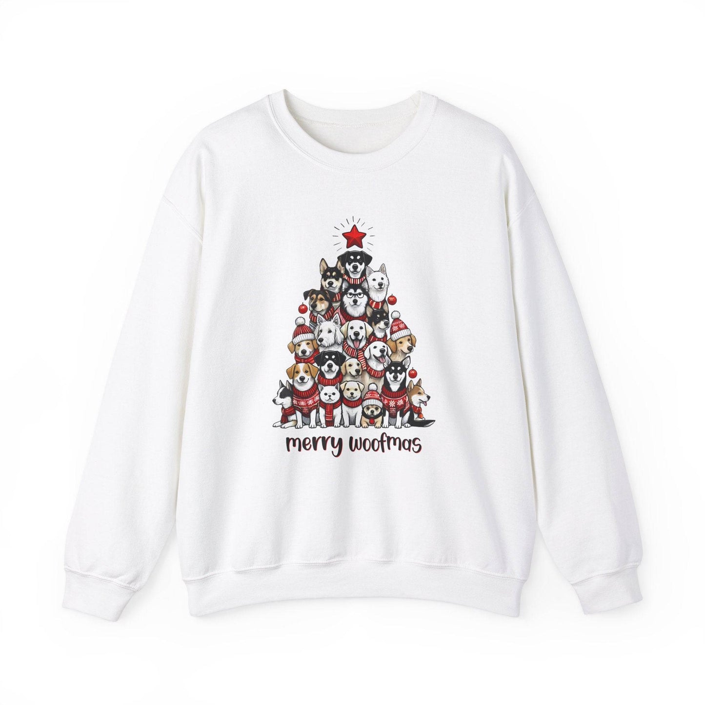 Merry Woofmas Sweatshirt - Funny Dog Lover Christmas Sweater - Goateez Style