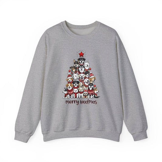 Merry Woofmas Sweatshirt - Funny Dog Lover Christmas Sweater - Goateez Style