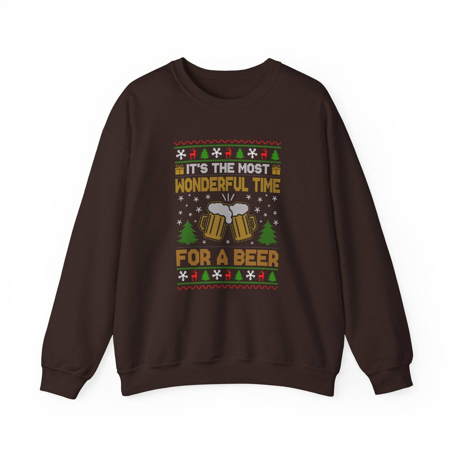 Most Wonderful Time for a Beer Funny Christmas Sweatshirt - Goateez Style