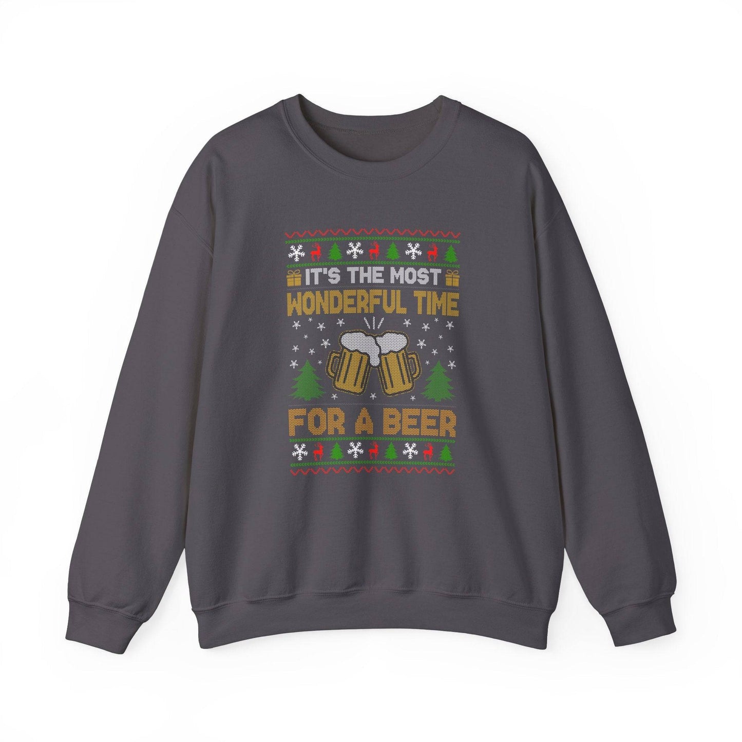 Most Wonderful Time for a Beer Funny Christmas Sweatshirt - Goateez Style