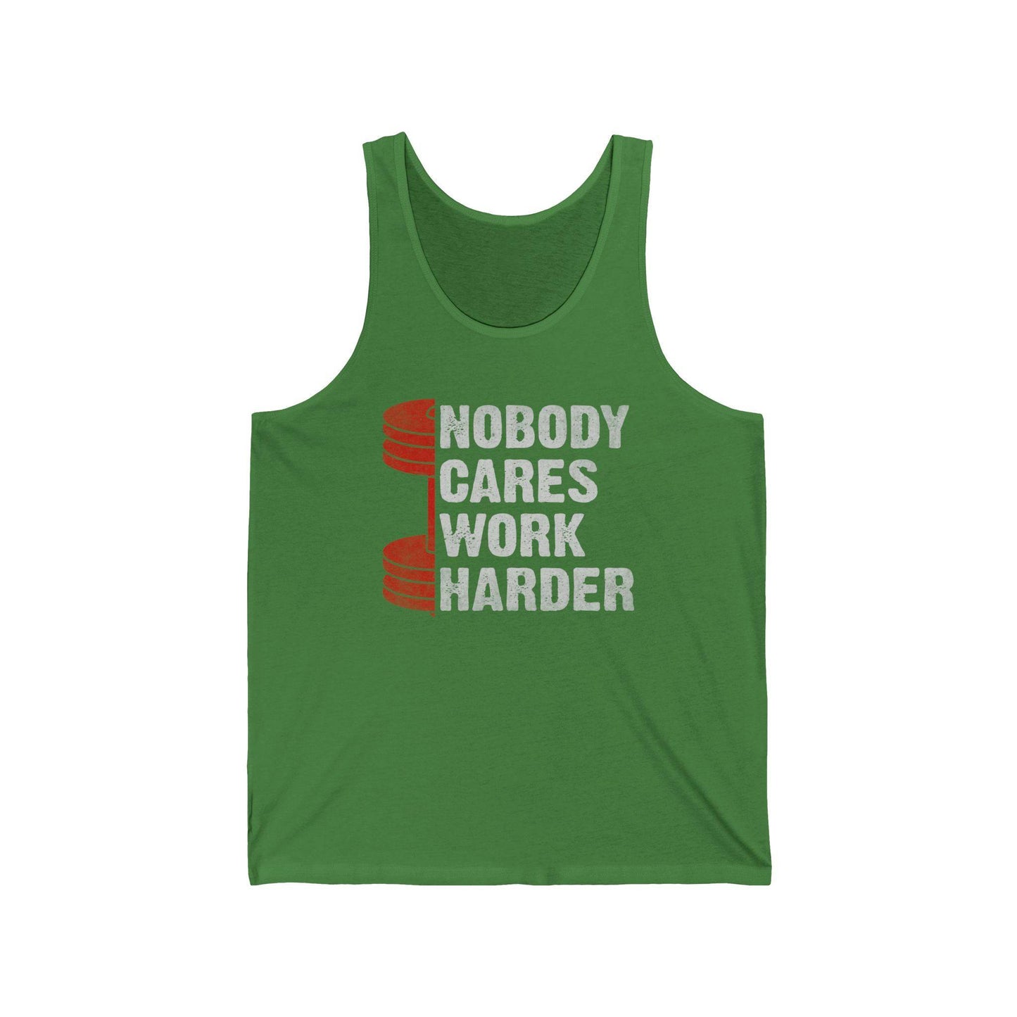 Motivational Gym Tank Top - Nobody Cares Work Harder Fitness Tank - Goateez Style