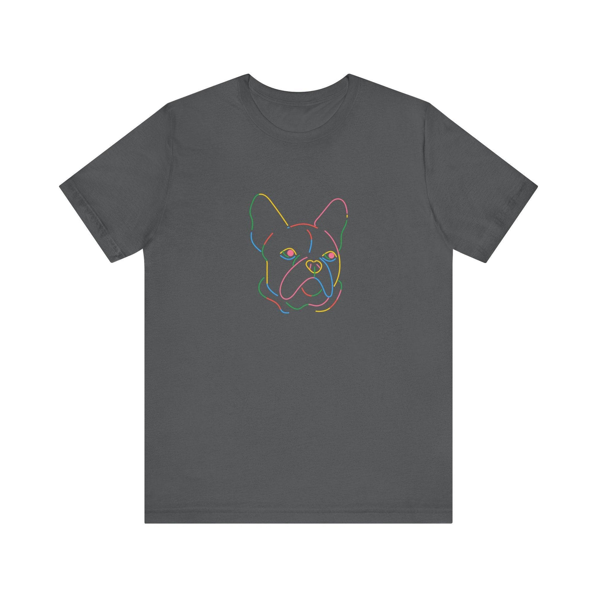 Neon French Bulldog T-Shirt - Colorful Dog Neon Tee - Goateez Style