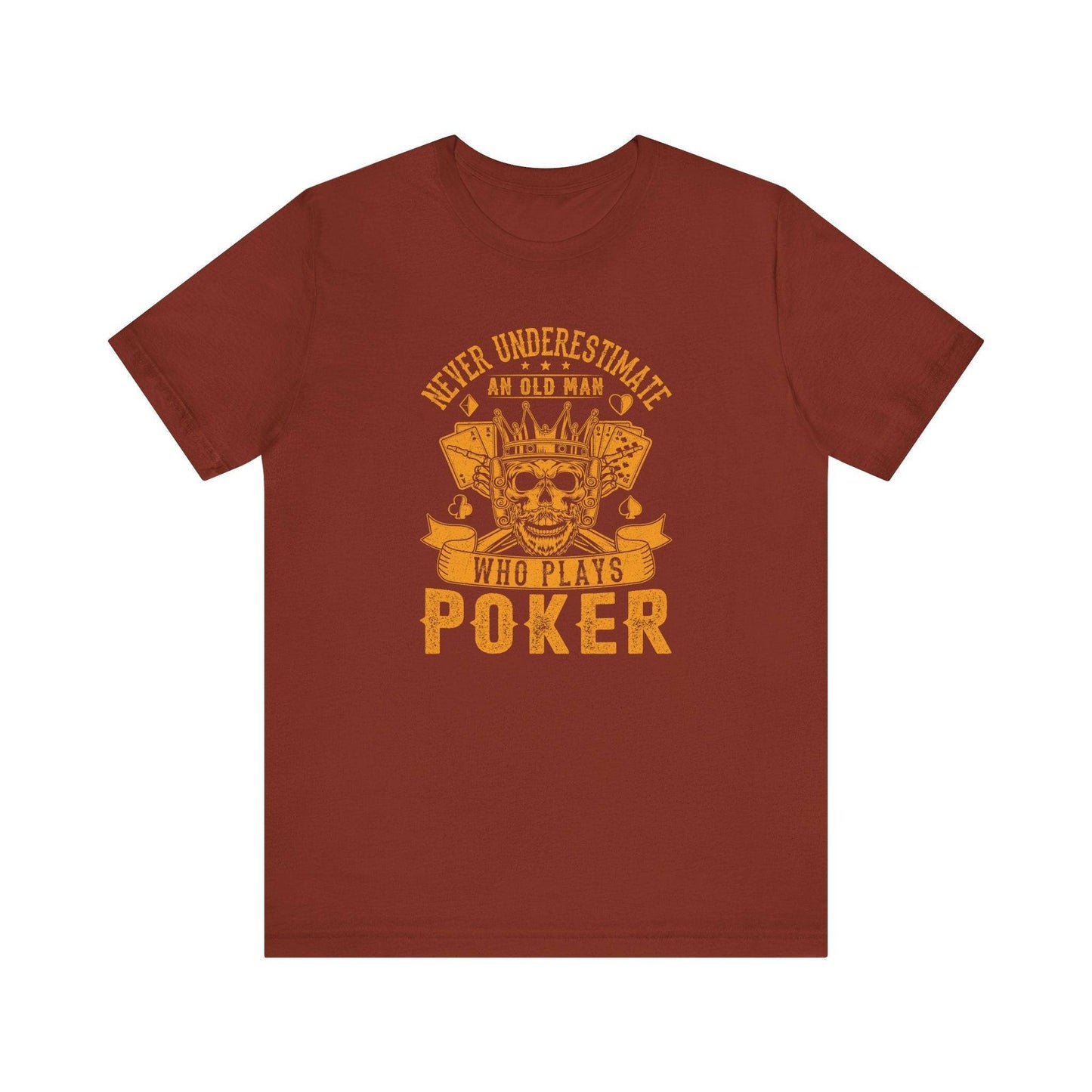 Never Underestimate an Old Man Poker T-Shirt - Vintage Card Game Tee - Goateez Style