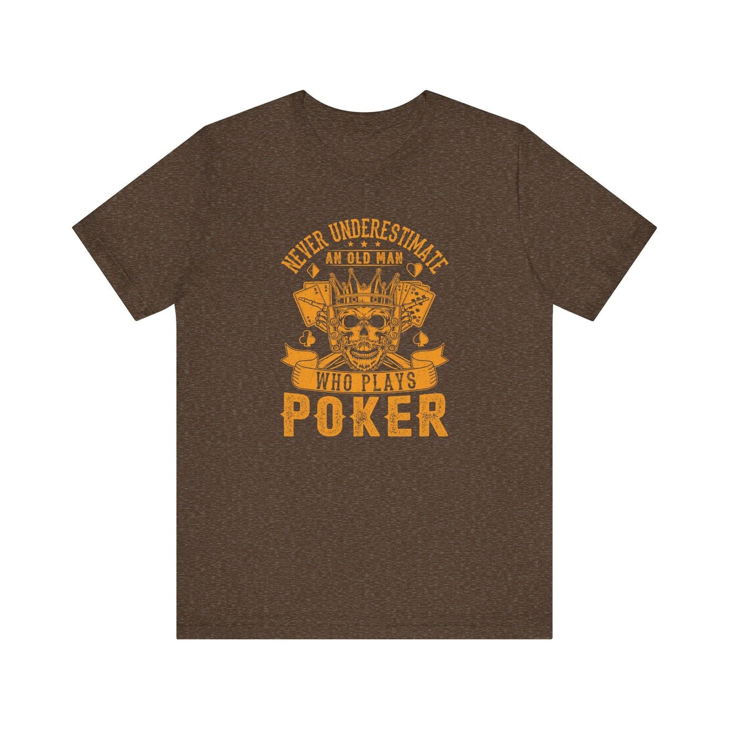 Never Underestimate an Old Man Poker T-Shirt - Vintage Card Game Tee - Goateez Style