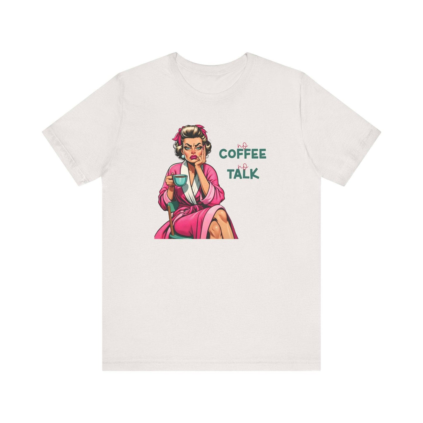 No Coffee No Talk T-Shirt - Funny Morning Cartoon Design - Goateez Style