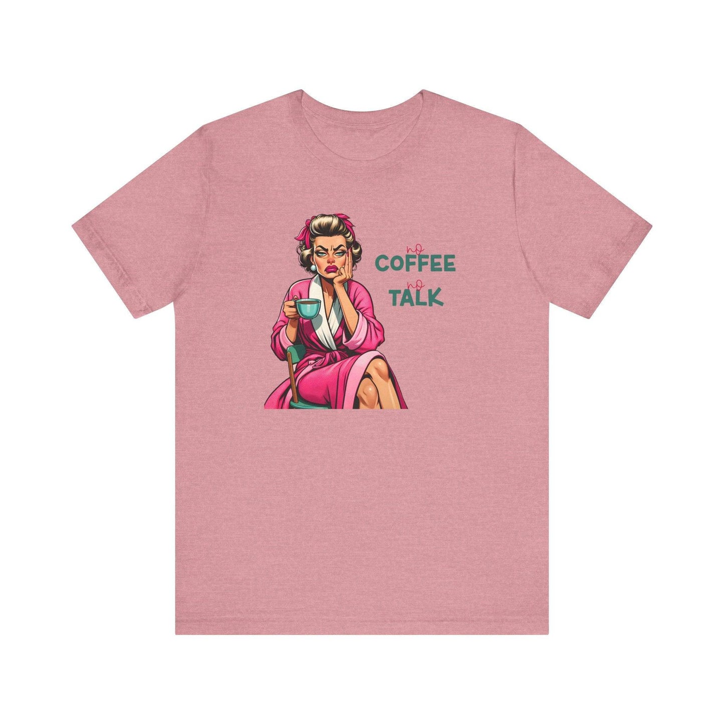 No Coffee No Talk T-Shirt - Funny Morning Cartoon Design - Goateez Style