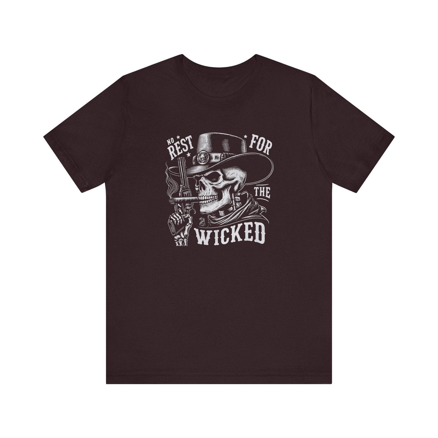 No Rest for the Wicked - Cowboy Skull T-Shirt - Goateez Style