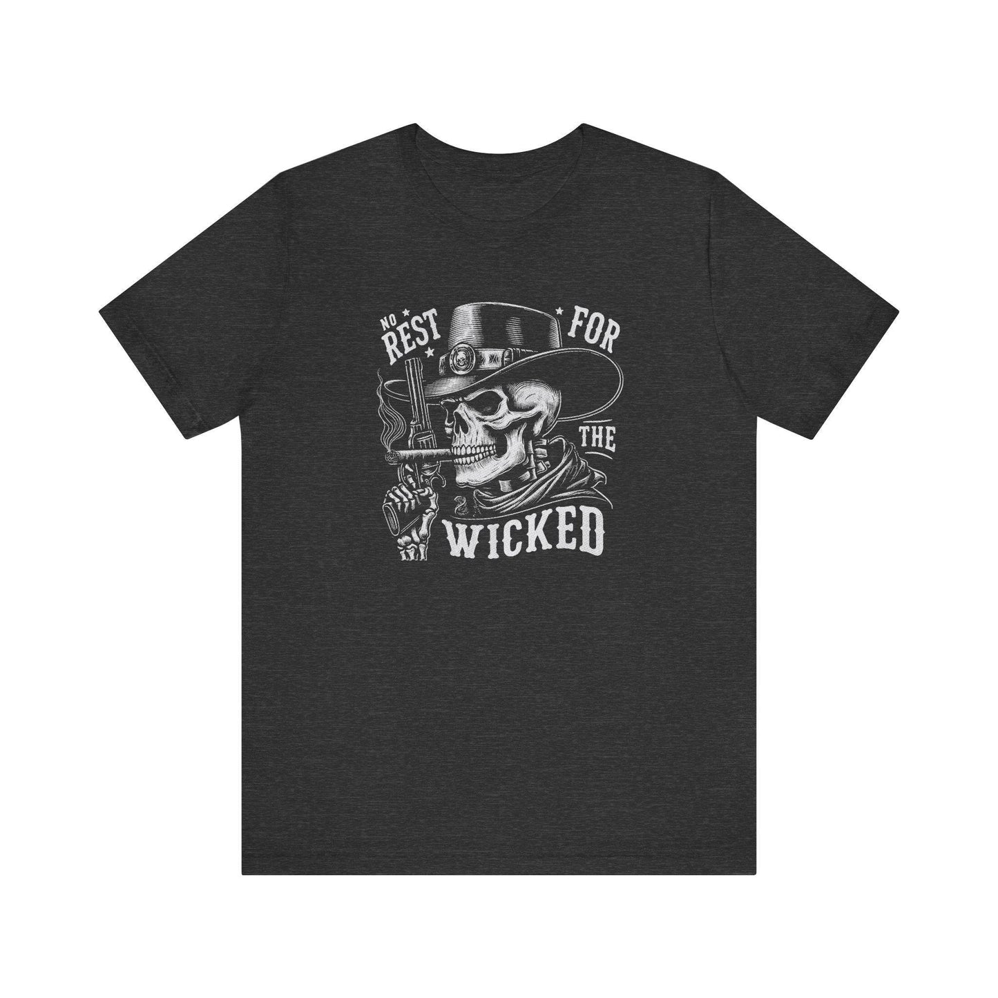 No Rest for the Wicked - Cowboy Skull T-Shirt - Goateez Style