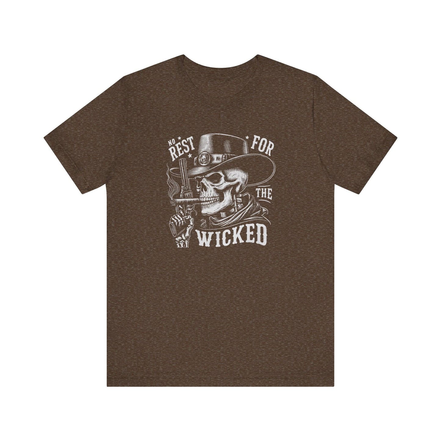 No Rest for the Wicked - Cowboy Skull T-Shirt - Goateez Style