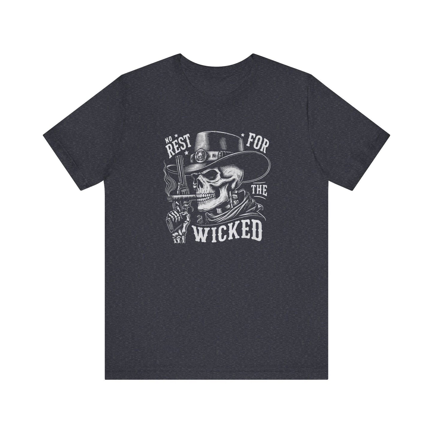 No Rest for the Wicked - Cowboy Skull T-Shirt - Goateez Style