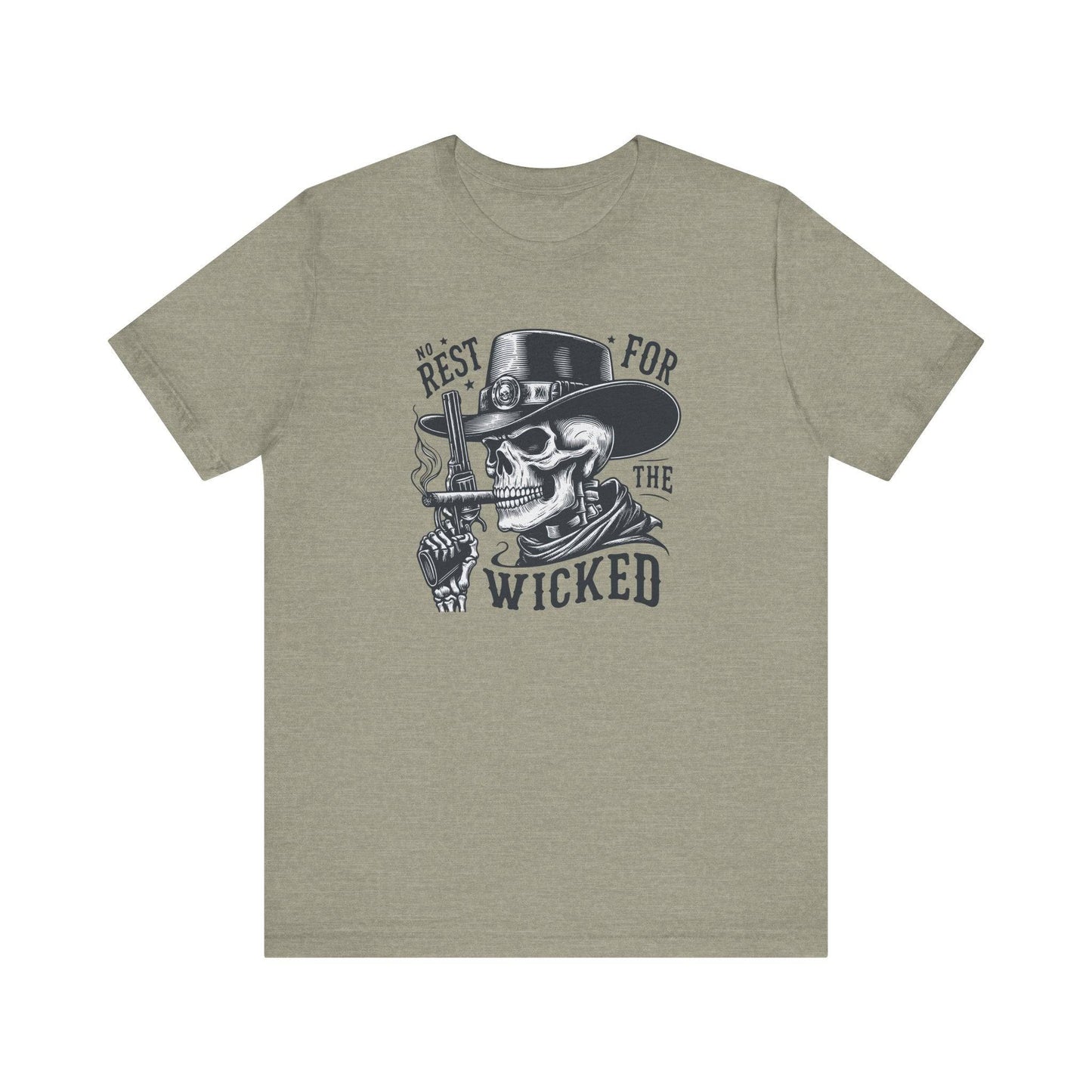 No Rest for the Wicked - Cowboy Skull T-Shirt - Goateez Style