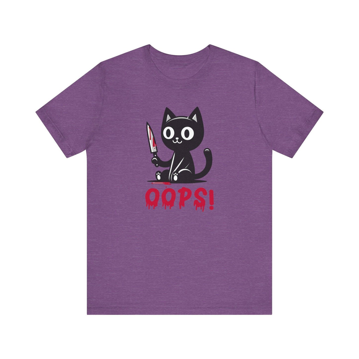 Oops! Cute Killer Cat T-Shirt - Funny Dark Humor Tee - Goateez Style