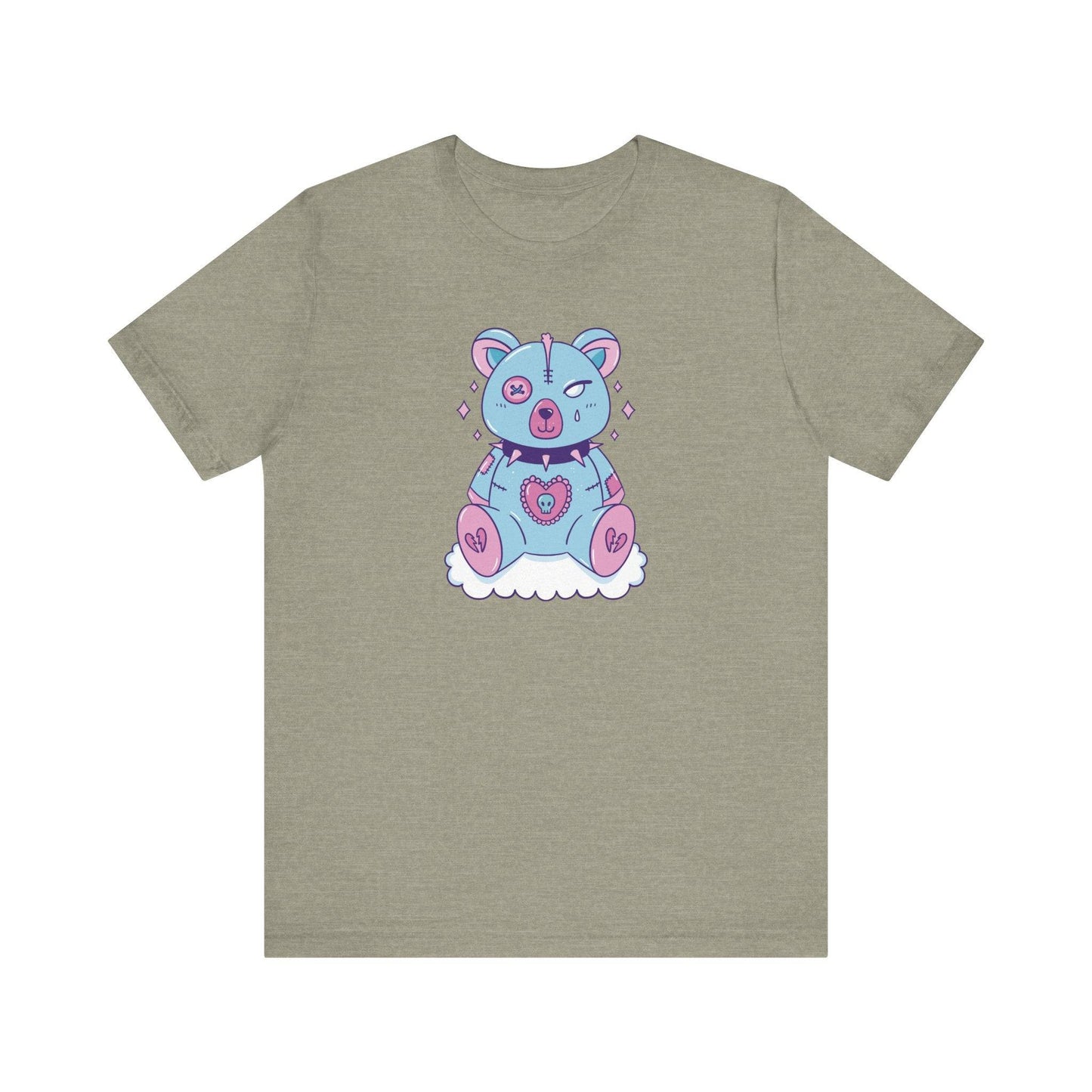 Patchwork Teddy Bear T-Shirt - Cute Kawaii Tee - Goateez Style