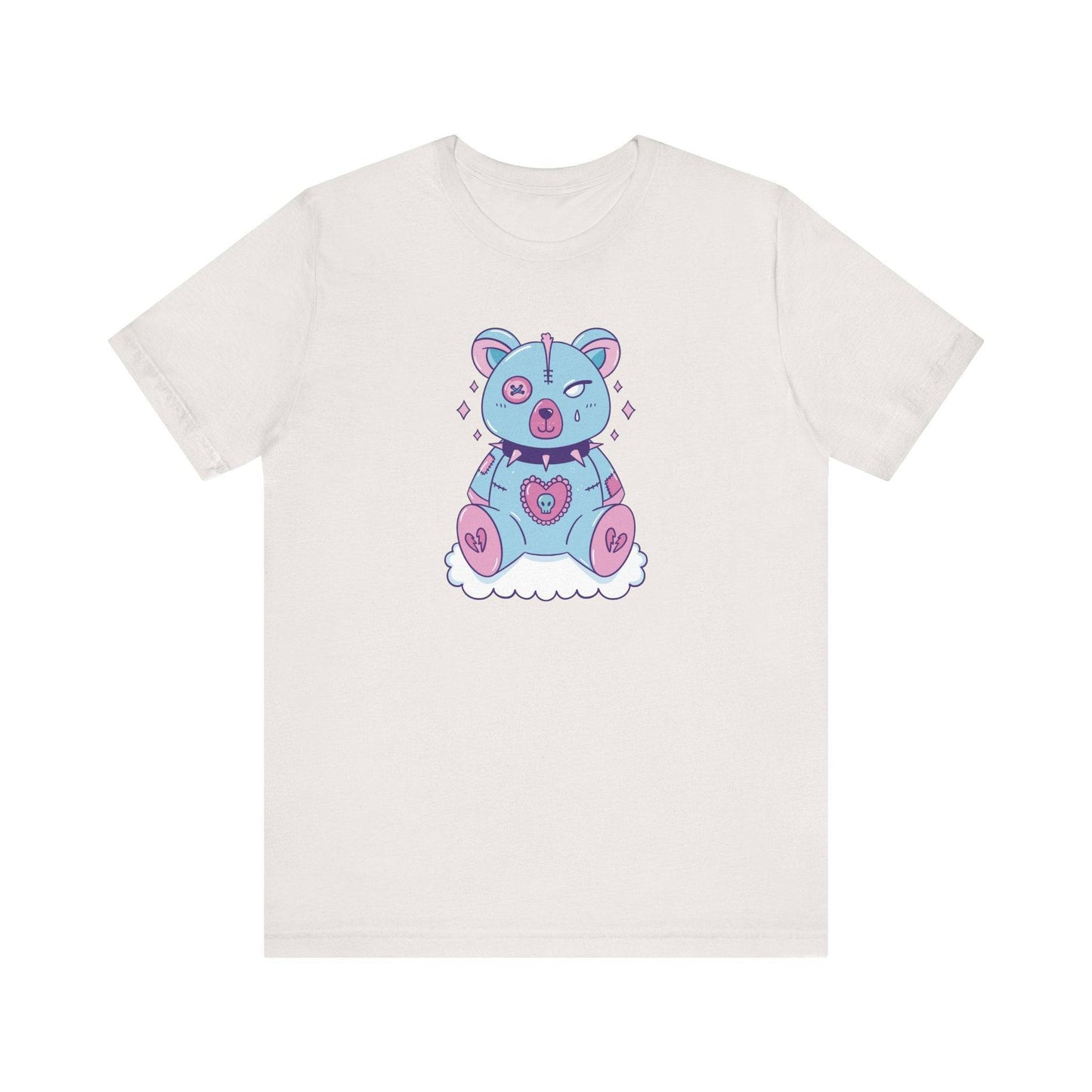 Patchwork Teddy Bear T-Shirt - Cute Kawaii Tee - Goateez Style