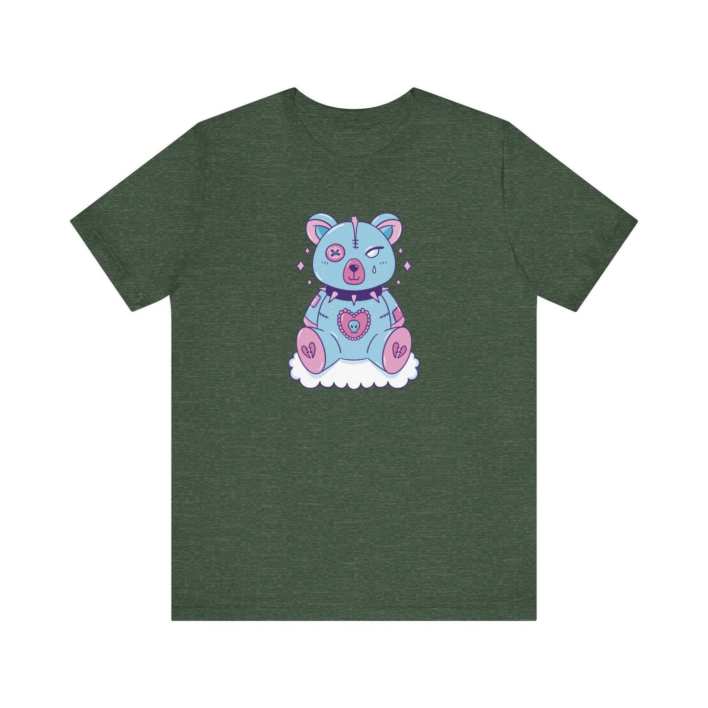 Patchwork Teddy Bear T-Shirt - Cute Kawaii Tee - Goateez Style