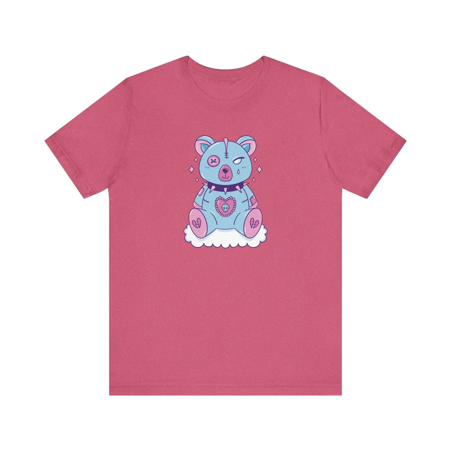 Patchwork Teddy Bear T-Shirt - Cute Kawaii Tee - Goateez Style