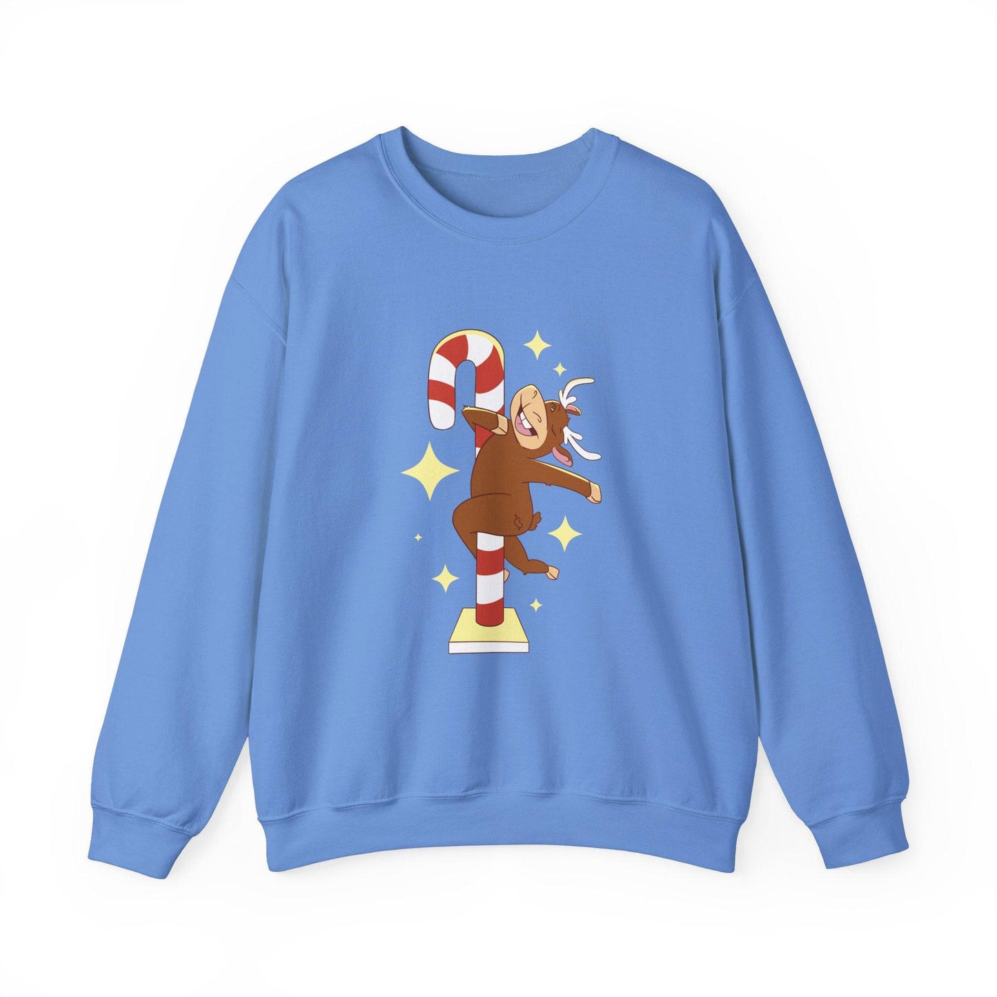 Pole Dancing Reindeer Sweatshirt - Funny Christmas Holiday Design - Goateez Style