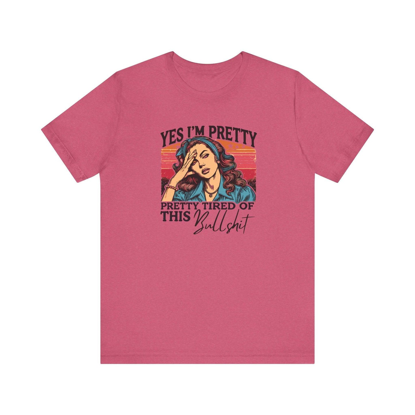 Pretty Tired of This Funny T-Shirt - Retro Pop Art Style Graphic Tee - Goateez Style