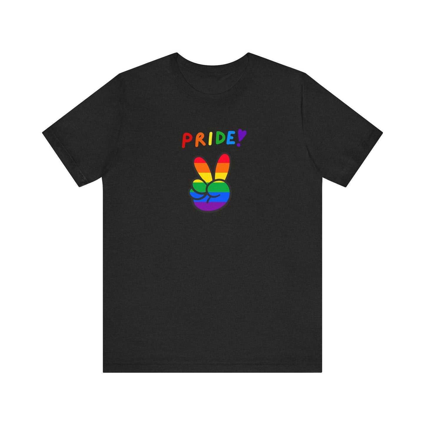 Pride Peace Sign T-Shirt - LGBTQ Rainbow Symbol, Peace and Love - Goateez Style