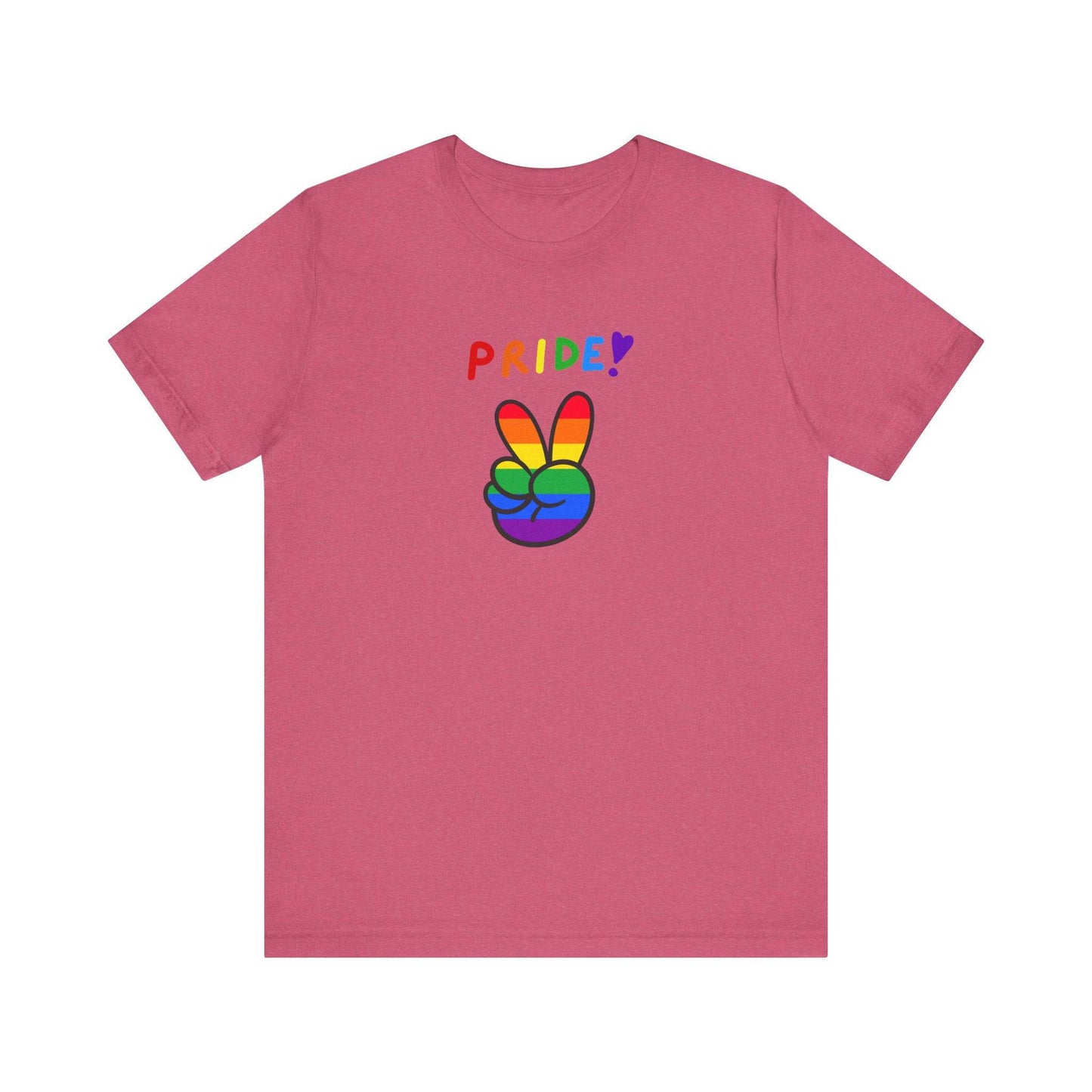 Pride Peace Sign T-Shirt - LGBTQ Rainbow Symbol, Peace and Love - Goateez Style