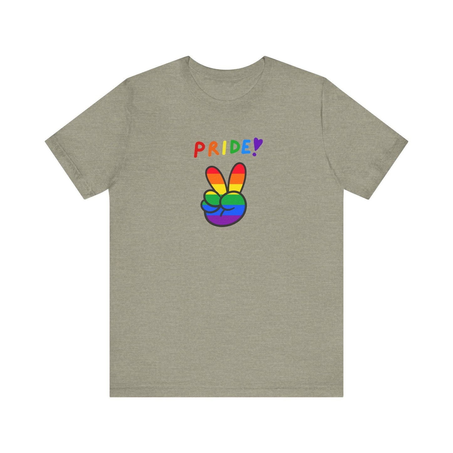 Pride Peace Sign T-Shirt - LGBTQ Rainbow Symbol, Peace and Love - Goateez Style