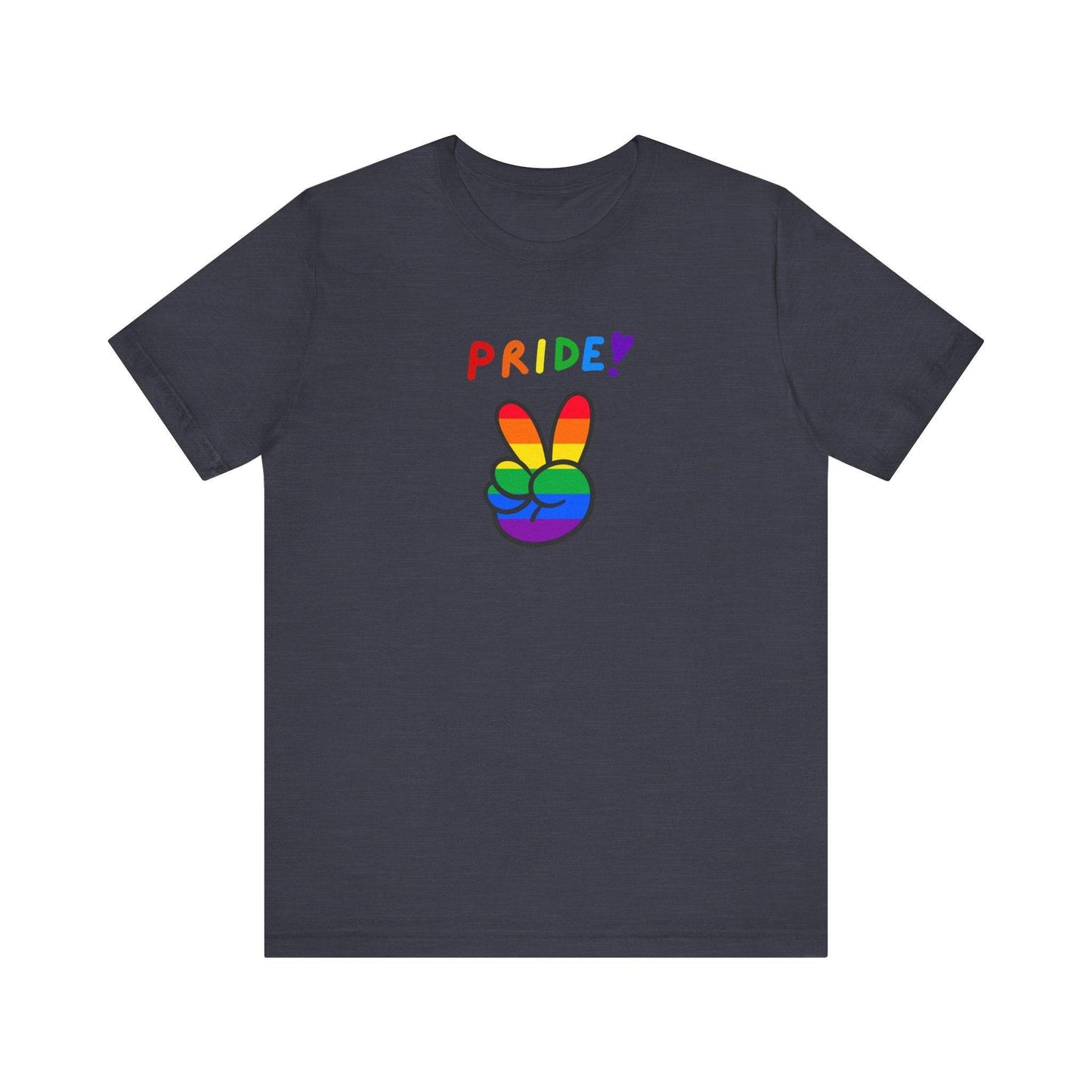 Pride Peace Sign T-Shirt - LGBTQ Rainbow Symbol, Peace and Love - Goateez Style