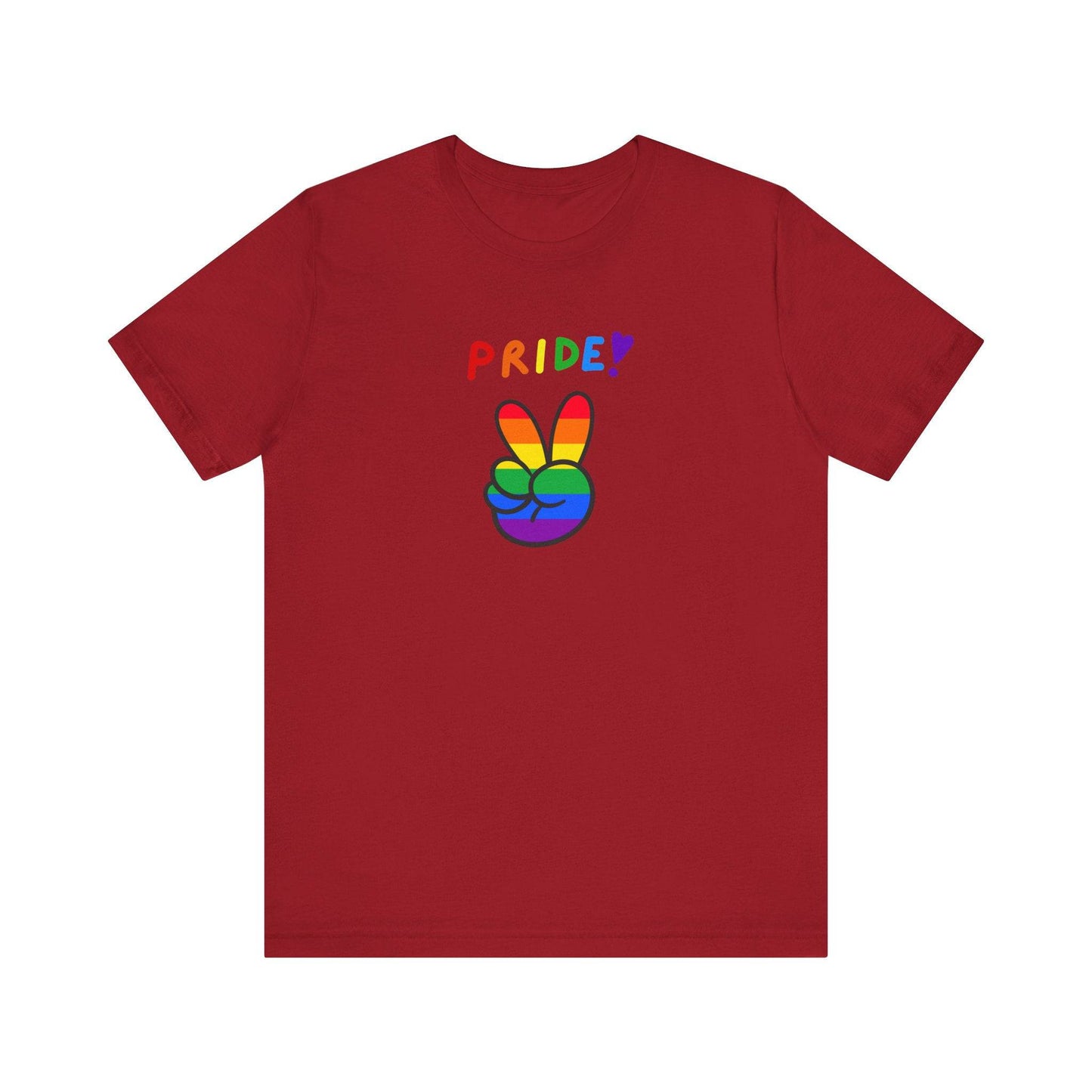 Pride Peace Sign T-Shirt - LGBTQ Rainbow Symbol, Peace and Love - Goateez Style