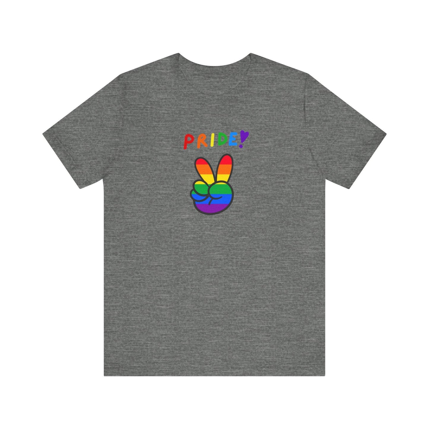 Pride Peace Sign T-Shirt - LGBTQ Rainbow Symbol, Peace and Love - Goateez Style