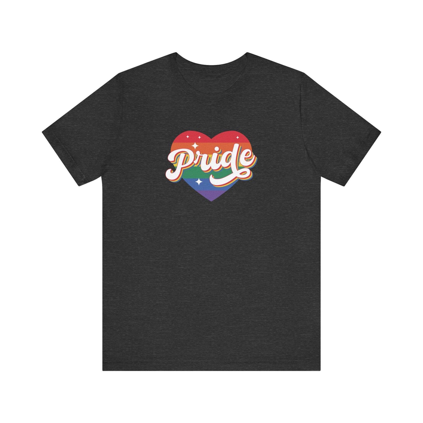 Pride Rainbow Heart LGBTQ+ T-Shirt - Colorful Equality Tee - Goateez Style