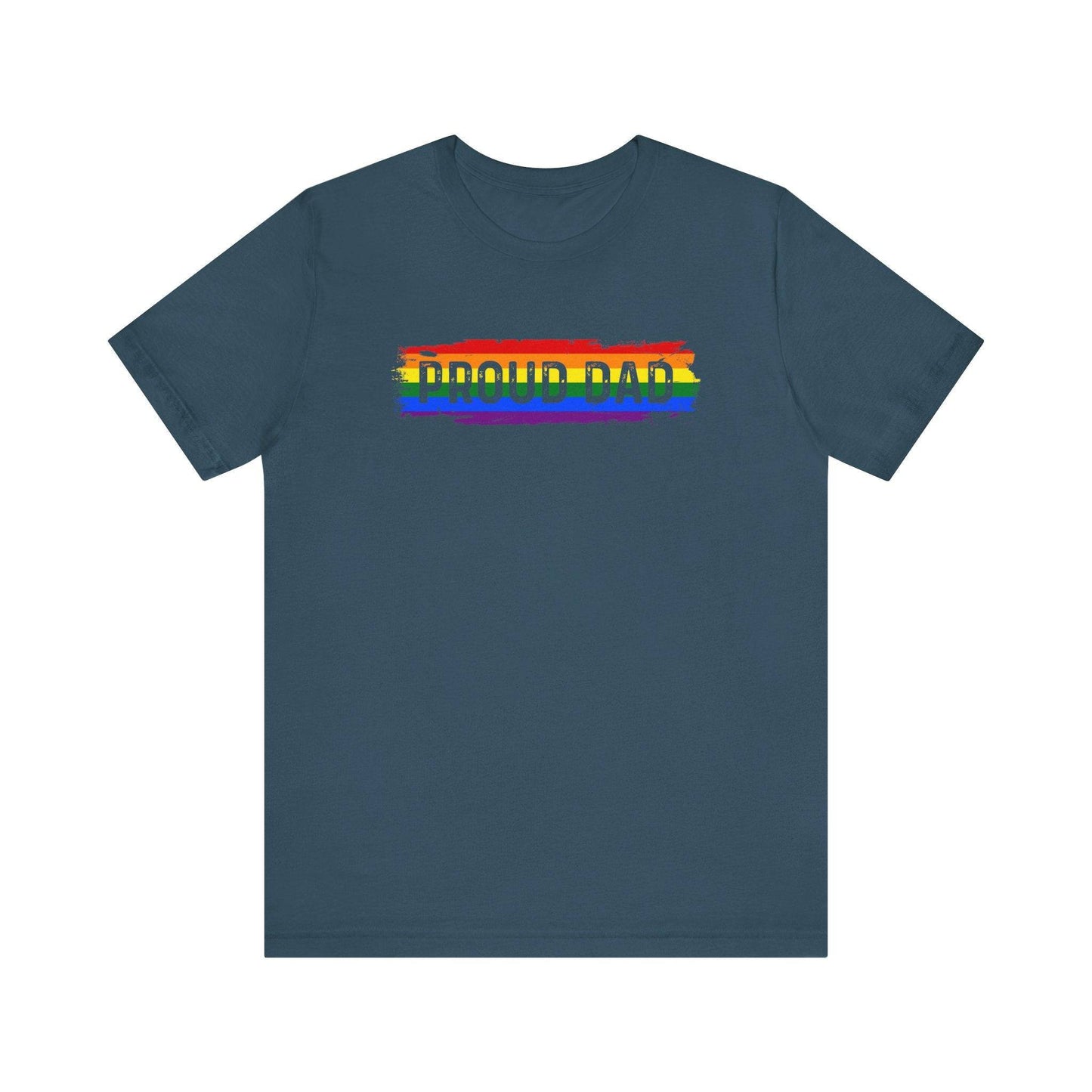 Proud Dad LGBTQ Rainbow Pride T-Shirt - Supportive Equality Tee - Goateez Style